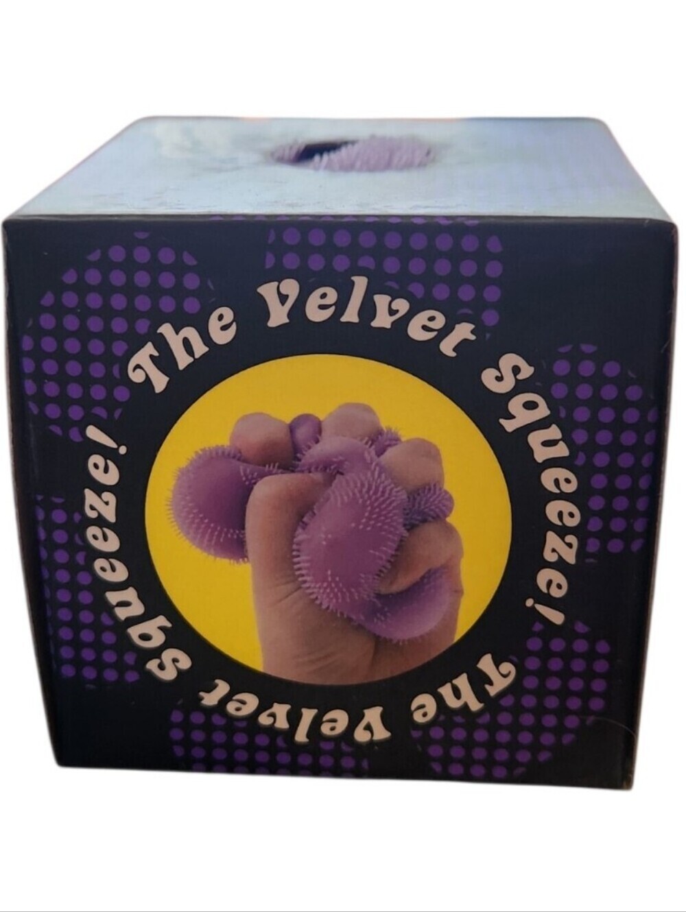 New NeeDoh Fuzz Ball The Velvet Squeeze Purple Squishy Stress Ball Flower Power - Picture 3 of 4